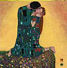 Gustav Klimt Canvas Paintings - Kiss II